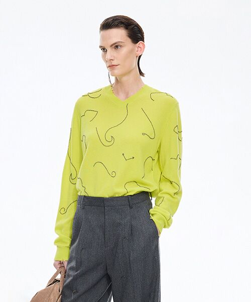 JNBY / ジェーエヌビーワイ ニット・セーター | Embroidered Sequin Sweater | 詳細10