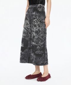 JNBY / ジェーエヌビーワイ ロング・マキシ丈スカート | Flocked Denim Skirt