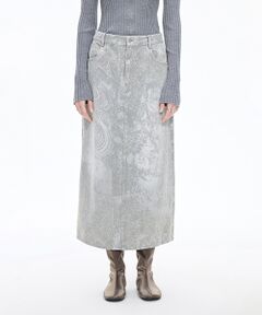 JNBY / ジェーエヌビーワイ ロング・マキシ丈スカート | Flocked Denim Skirt
