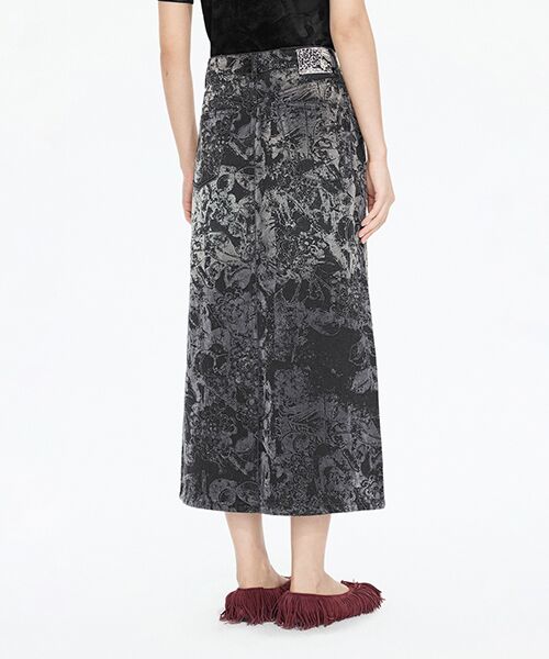 JNBY / ジェーエヌビーワイ ロング・マキシ丈スカート | Flocked Denim Skirt | 詳細2