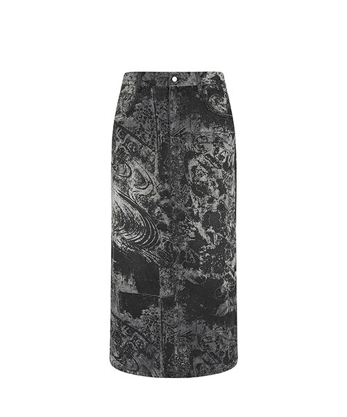 JNBY / ジェーエヌビーワイ ロング・マキシ丈スカート | Flocked Denim Skirt | 詳細8