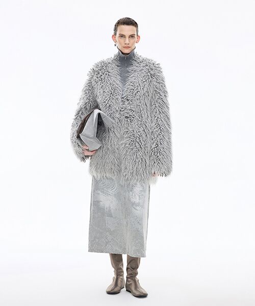 JNBY / ジェーエヌビーワイ ロング・マキシ丈スカート | Flocked Denim Skirt | 詳細12