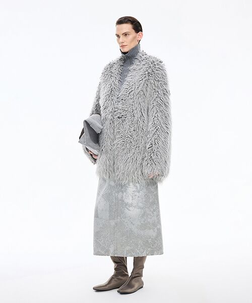 JNBY / ジェーエヌビーワイ ロング・マキシ丈スカート | Flocked Denim Skirt | 詳細13