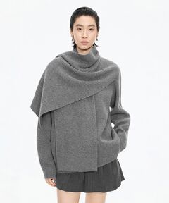 JNBY / ジェーエヌビーワイ カーディガン・ボレロ | Scarf Design Knit Cardigan / スカーフニットカーディガン