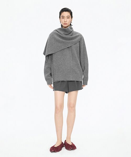 JNBY / ジェーエヌビーワイ カーディガン・ボレロ | Scarf Design Knit Cardigan / スカーフニットカーディガン | 詳細4