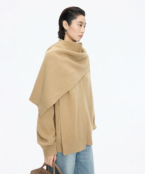 JNBY / ジェーエヌビーワイ カーディガン・ボレロ | Scarf Design Knit Cardigan / スカーフニットカーディガン | 詳細10