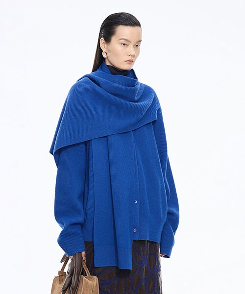 JNBY / ジェーエヌビーワイ カーディガン・ボレロ | Scarf Design Knit Cardigan / スカーフニットカーディガン | 詳細22