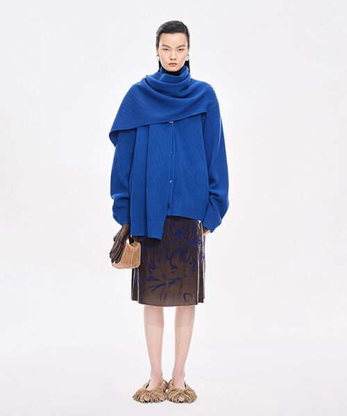 JNBY / ジェーエヌビーワイ カーディガン・ボレロ | Scarf Design Knit Cardigan / スカーフニットカーディガン | 詳細25