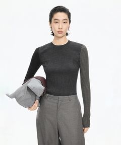 JNBY / ジェーエヌビーワイ ニット・セーター | Color-block Knit Pullover / カラーブロックニットプルオーバー