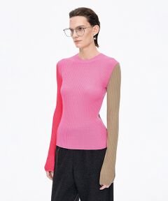JNBY / ジェーエヌビーワイ ニット・セーター | Color-block Knit Pullover / カラーブロックニットプルオーバー