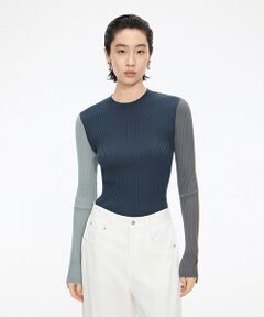 JNBY / ジェーエヌビーワイ ニット・セーター | Color-block Knit Pullover / カラーブロックニットプルオーバー