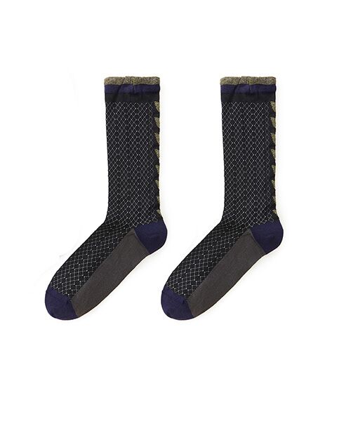 JNBY / ジェーエヌビーワイ ソックス | Luminous Plaid Socks / ソックス（BLACK）