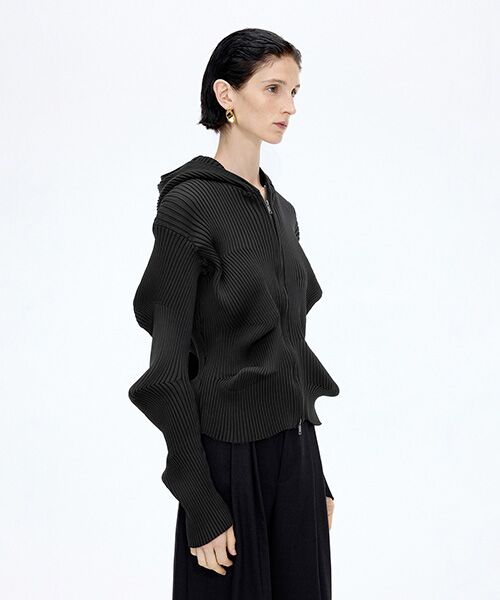 JNBY / ジェーエヌビーワイ ニット・セーター | Signature Sculpted Zip-up Cardigan / ジップアップカーディガン | 詳細1