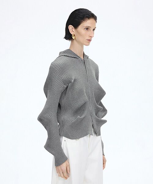JNBY / ジェーエヌビーワイ ニット・セーター | Signature Sculpted Zip-up Cardigan / ジップアップカーディガン | 詳細10