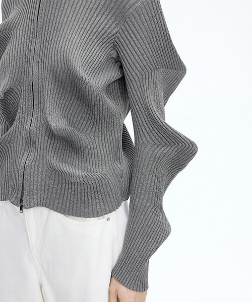 JNBY / ジェーエヌビーワイ ニット・セーター | Signature Sculpted Zip-up Cardigan / ジップアップカーディガン | 詳細12