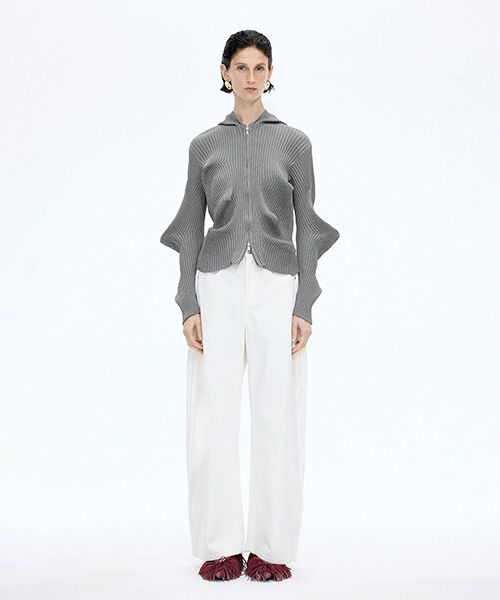 JNBY / ジェーエヌビーワイ ニット・セーター | Signature Sculpted Zip-up Cardigan / ジップアップカーディガン | 詳細13