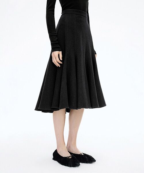 JNBY / ジェーエヌビーワイ ミニ・ひざ丈スカート | Herringbone Mermaid Skirt / ヘリンボーン マーメイドスカート | 詳細1