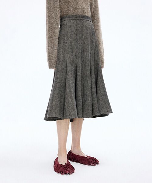 JNBY / ジェーエヌビーワイ ミニ・ひざ丈スカート | Herringbone Mermaid Skirt / ヘリンボーン マーメイドスカート | 詳細11