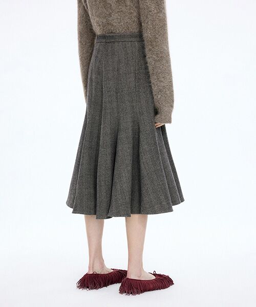 JNBY / ジェーエヌビーワイ ミニ・ひざ丈スカート | Herringbone Mermaid Skirt / ヘリンボーン マーメイドスカート | 詳細12