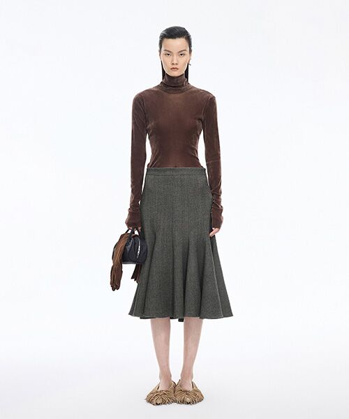 JNBY / ジェーエヌビーワイ ミニ・ひざ丈スカート | Herringbone Mermaid Skirt / ヘリンボーン マーメイドスカート | 詳細18