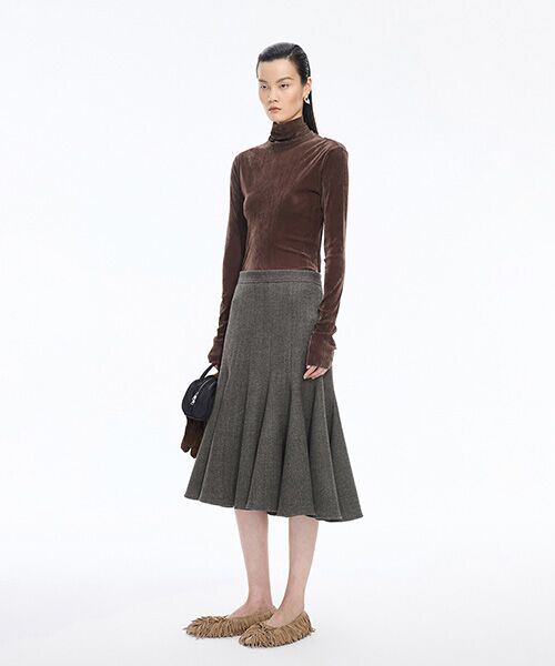 JNBY / ジェーエヌビーワイ ミニ・ひざ丈スカート | Herringbone Mermaid Skirt / ヘリンボーン マーメイドスカート | 詳細19