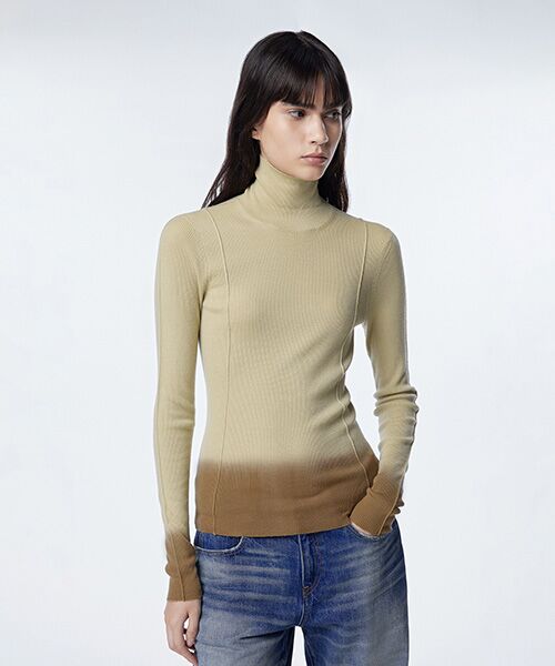 JNBY / ジェーエヌビーワイ ニット・セーター | Ribbed Slim-fit High-neck Sweater / ハイネックセーター | 詳細1