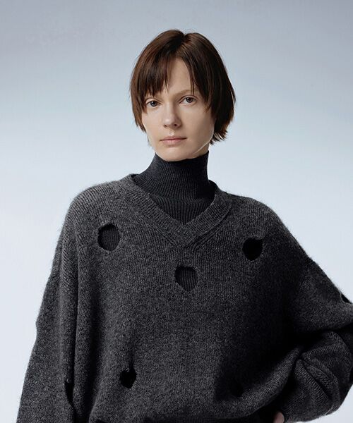 JNBY / ジェーエヌビーワイ ニット・セーター | Cutout Heart Sweater / カットアウト ハートセーター | 詳細11