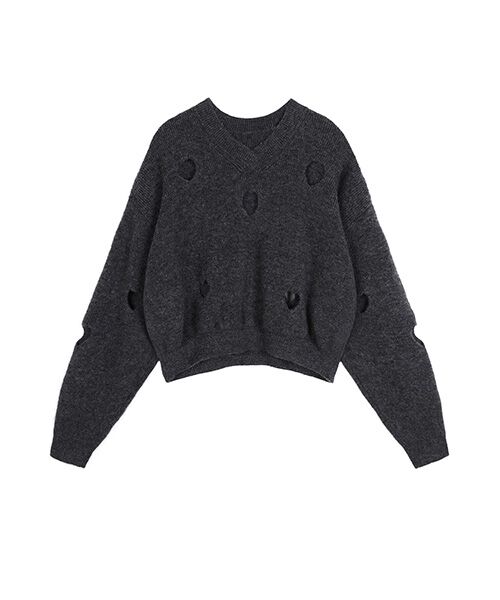 JNBY / ジェーエヌビーワイ ニット・セーター | Cutout Heart Sweater / カットアウト ハートセーター | 詳細16