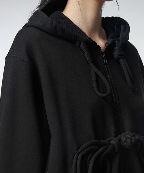 JNBY / ジェーエヌビーワイ パーカー | Unique Corded Zip-up Hoodie / ジップアップフーディ パーカー | 詳細1