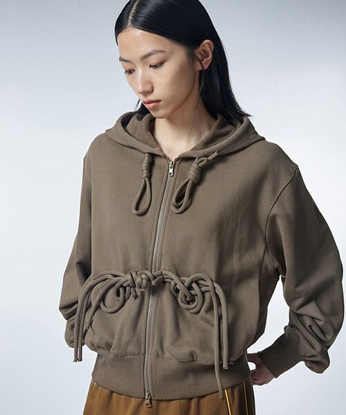 JNBY / ジェーエヌビーワイ パーカー | Unique Corded Zip-up Hoodie / ジップアップフーディ パーカー | 詳細9