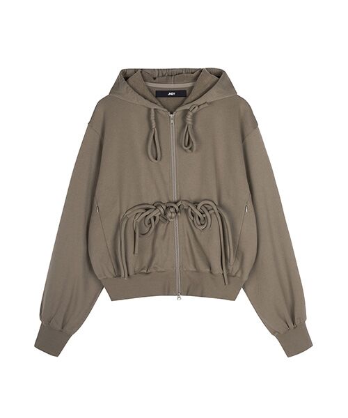 JNBY / ジェーエヌビーワイ パーカー | Unique Corded Zip-up Hoodie / ジップアップフーディ パーカー | 詳細15
