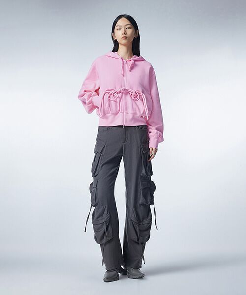 JNBY / ジェーエヌビーワイ パーカー | Unique Corded Zip-up Hoodie / ジップアップフーディ パーカー | 詳細24