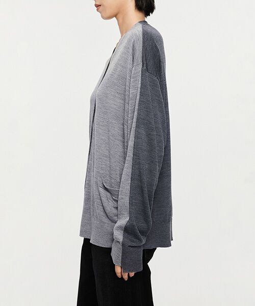 JNBY / ジェーエヌビーワイ ニット・セーター | Two-Tone Merino Wool Cardigan | 詳細2