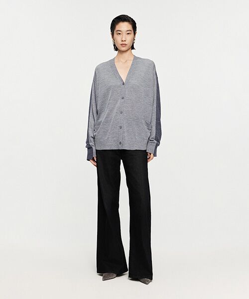 JNBY / ジェーエヌビーワイ ニット・セーター | Two-Tone Merino Wool Cardigan | 詳細4