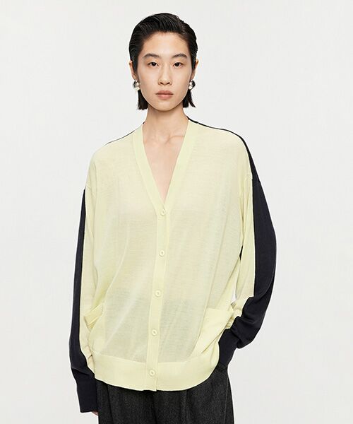 JNBY / ジェーエヌビーワイ ニット・セーター | Two-Tone Merino Wool Cardigan | 詳細12