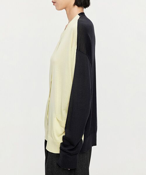 JNBY / ジェーエヌビーワイ ニット・セーター | Two-Tone Merino Wool Cardigan | 詳細13