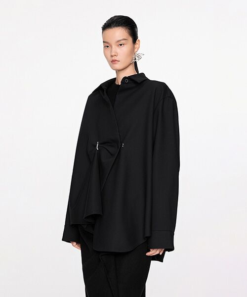 JNBY / ジェーエヌビーワイ その他アウター | Modern Pleated Shirt Jacket | 詳細1