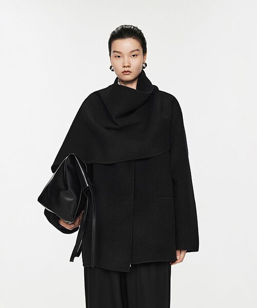 JNBY / ジェーエヌビーワイ その他アウター | Classic Scarf-neck Jacket（BLACK）