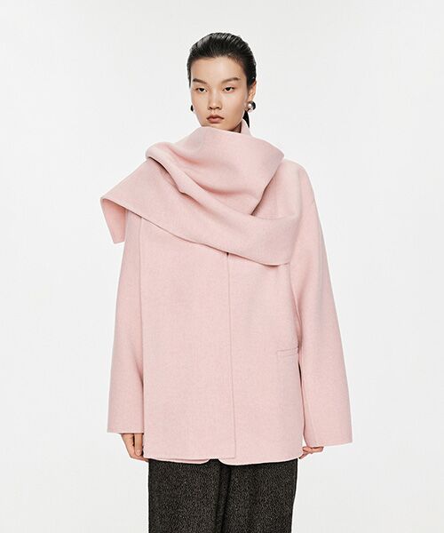 JNBY / ジェーエヌビーワイ その他アウター | Classic Scarf-neck Jacket（PALE PINK）