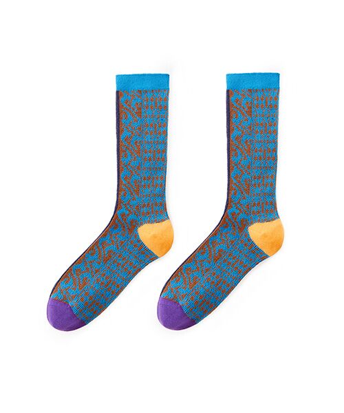 JNBY / ジェーエヌビーワイ ソックス | Geometric Jacquard Socks（BLUE）