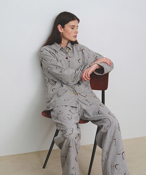 JNBY / ジェーエヌビーワイ ルームウェア | HOME Animal Check Fleece Pants | 詳細23