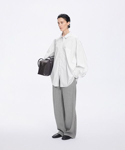 JNBY / ジェーエヌビーワイ シャツ・ブラウス | Sculpted Sleeve Stripe Shirt | 詳細4