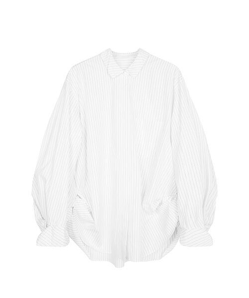 JNBY / ジェーエヌビーワイ シャツ・ブラウス | Sculpted Sleeve Stripe Shirt | 詳細6