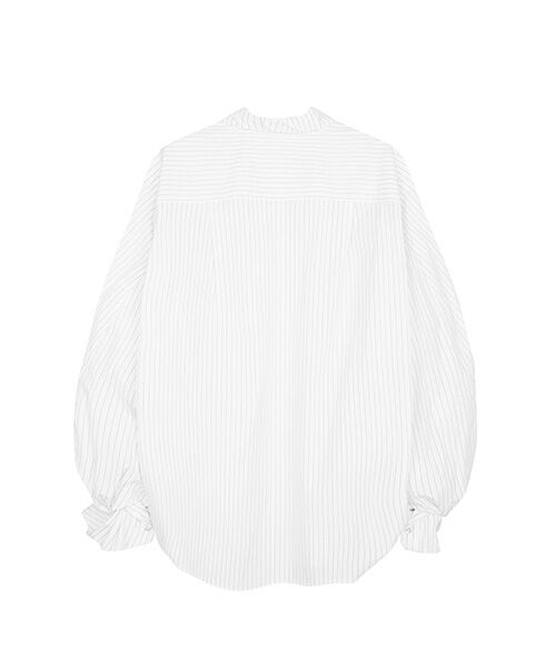 JNBY / ジェーエヌビーワイ シャツ・ブラウス | Sculpted Sleeve Stripe Shirt | 詳細7