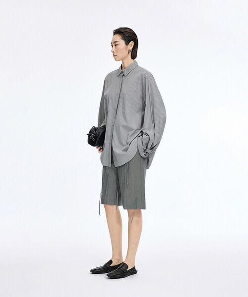 JNBY / ジェーエヌビーワイ シャツ・ブラウス | Sculpted Sleeve Stripe Shirt | 詳細12