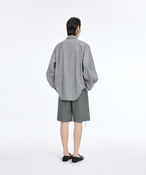 JNBY / ジェーエヌビーワイ シャツ・ブラウス | Sculpted Sleeve Stripe Shirt | 詳細13