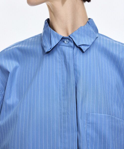 JNBY / ジェーエヌビーワイ シャツ・ブラウス | Sculpted Sleeve Stripe Shirt | 詳細19