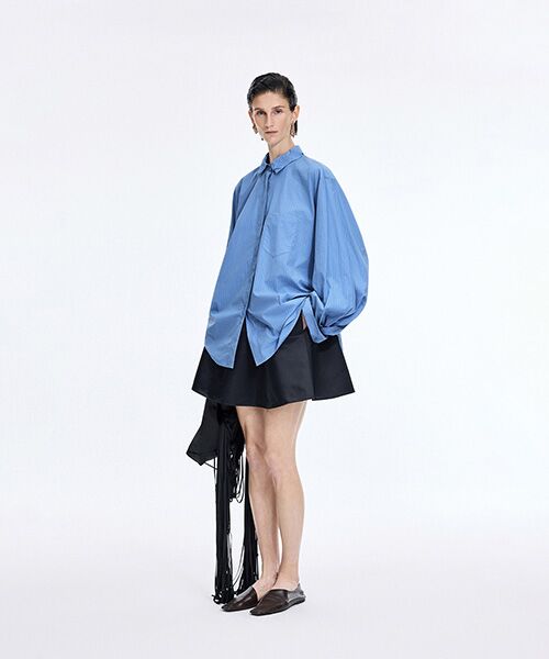 JNBY / ジェーエヌビーワイ シャツ・ブラウス | Sculpted Sleeve Stripe Shirt | 詳細22