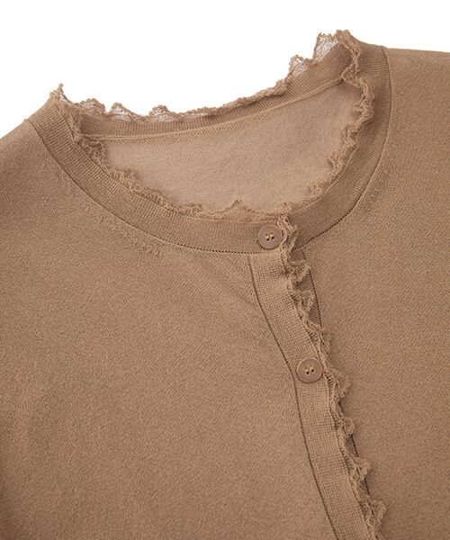 JNBY / ジェーエヌビーワイ カーディガン・ボレロ | Lace Trim Cardigan | 詳細25