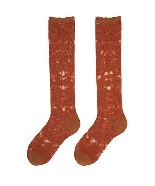 JNBY / ジェーエヌビーワイ ソックス | Jacquard Lace Socks（ORANGE）